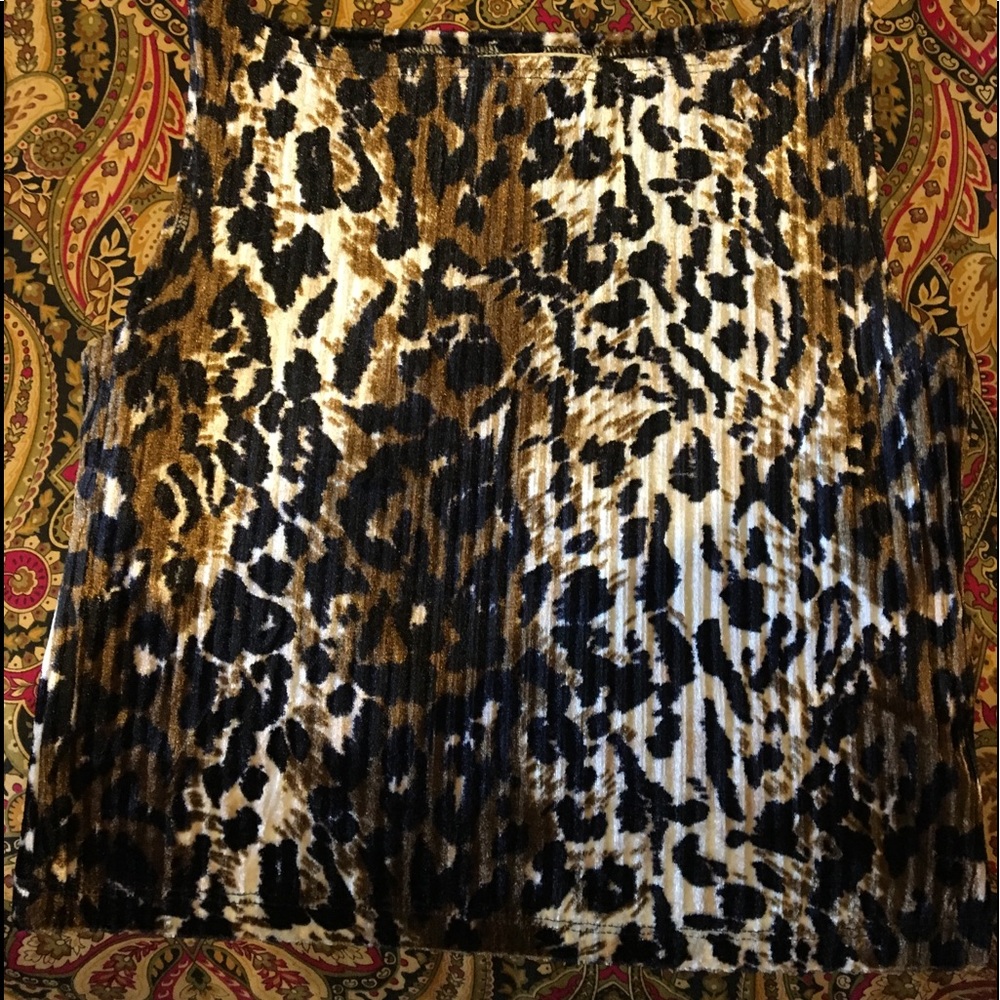 Cache Brown Velvet Sleeveless Top Small